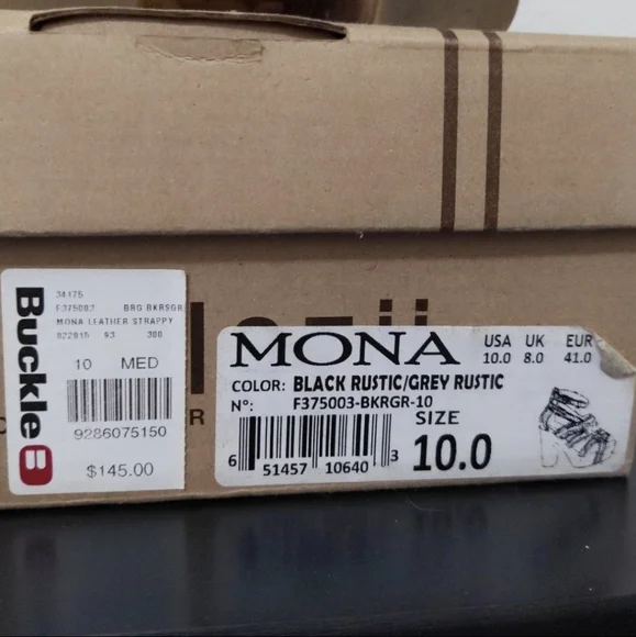 SOLD Bed Stu Mona Sandals sz 10 Rustic Black / Gray RARE VHTF in Box - Picture 8 of 11